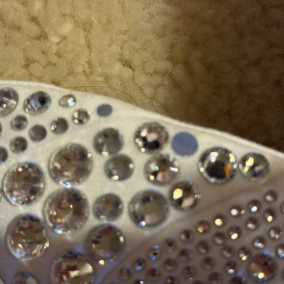 AREA CUTOUT T-SHIRT WITH CRYSTAL EMBELLISHED BUSTIER, WHITE, SIZE SMALL - Picture 8 of 10